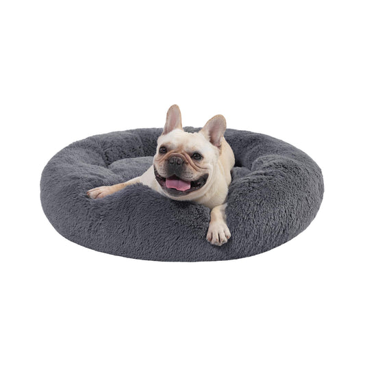 30" Plush Calming Dog Bed with Detachable Cover
