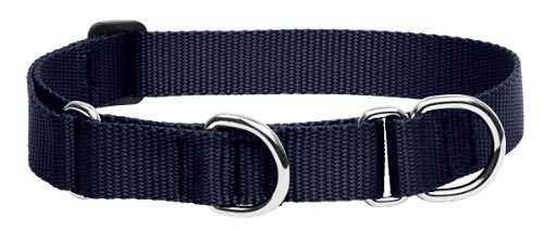 Elegant Lupine Large Martingale Collar 1" Black