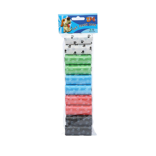 PawPrint Doggie Bags 200-Count - Leak-Proof and Colorful