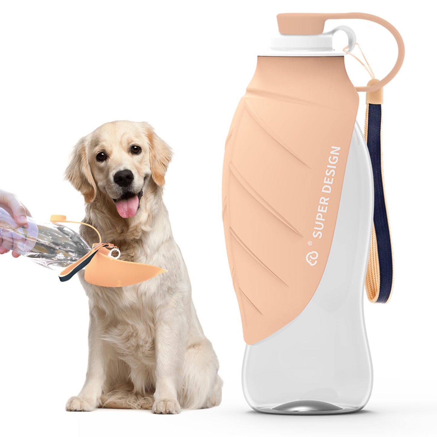 Premium Portable Water Bottle 19.6oz - Leakproof & Reflective