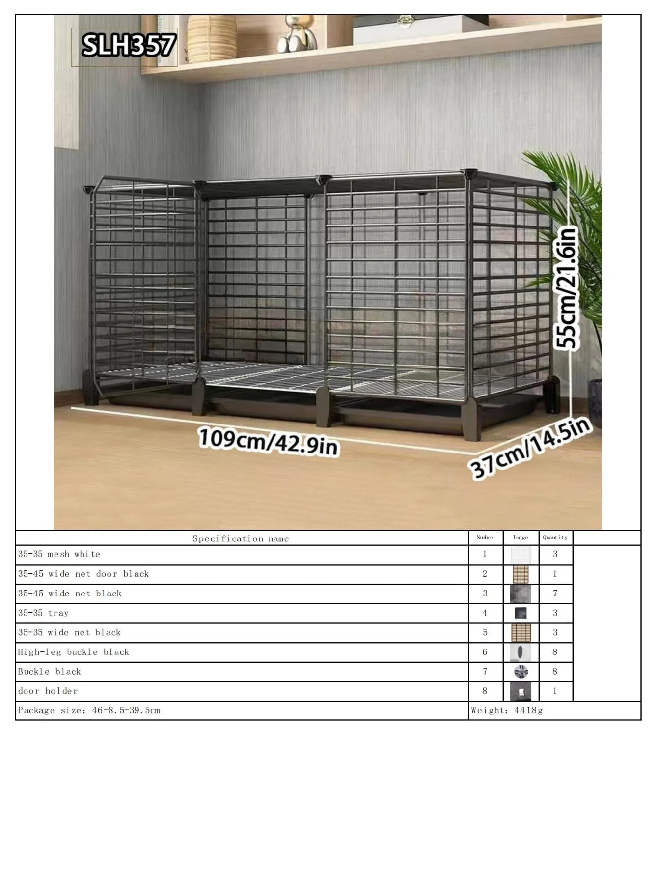 Large Indoor Rabbit Cage with Automatic Cleaning Toilet for Domestic Rabbits, Guinea Pigs, and Pet Rabbits