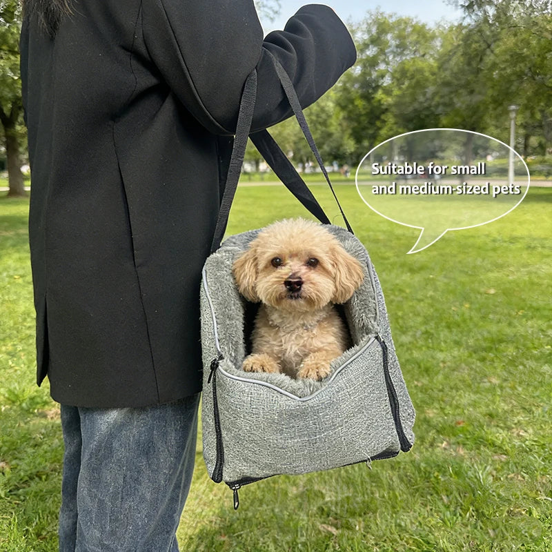 Pet Car Seat for Cats and Dogs, Car Dashboard Cat Bed, Car Seat Mat, Pet Travel Bag