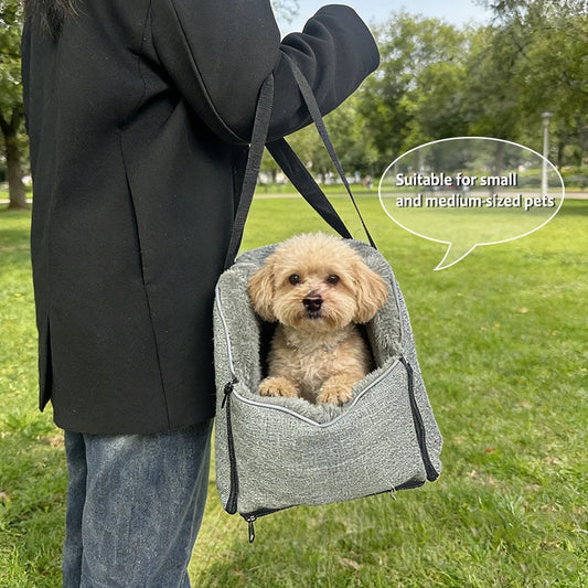 Pet Car Seat for Cats and Dogs, Car Dashboard Cat Bed, Car Seat Mat, Pet Travel Bag