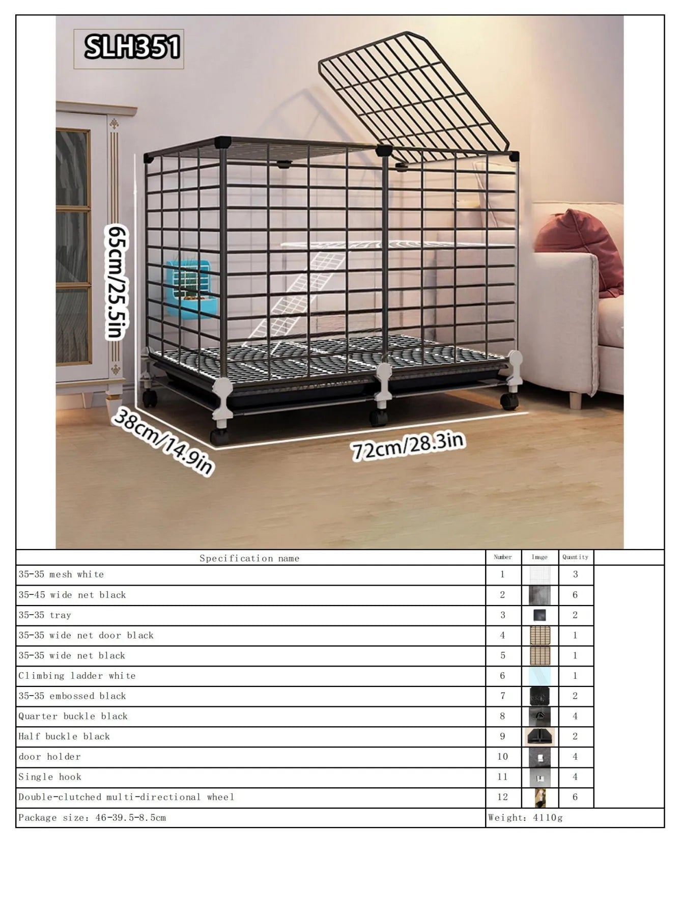Large Indoor Rabbit Cage with Automatic Cleaning Toilet for Domestic Rabbits, Guinea Pigs, and Pet Rabbits
