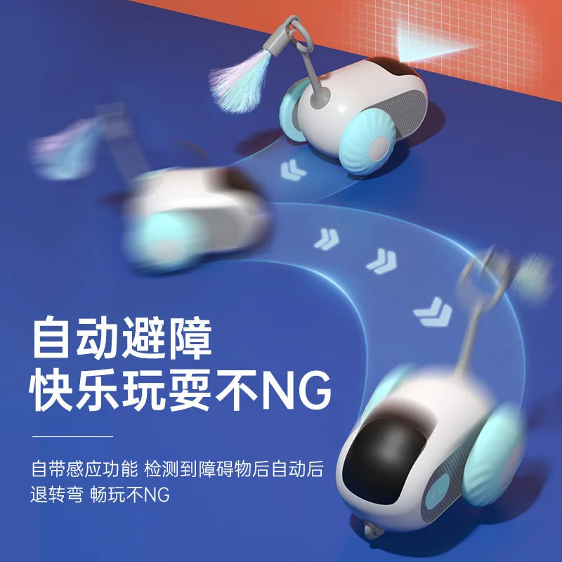 Smart Cat Toy Car Interactive Cat Toy Ball Automatic Rolling Remote Control Toy Car Indoor Cat Accessories Pet Kitten Supplies