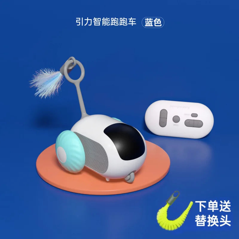 Smart Cat Toy Car Interactive Cat Toy Ball Automatic Rolling Remote Control Toy Car Indoor Cat Accessories Pet Kitten Supplies