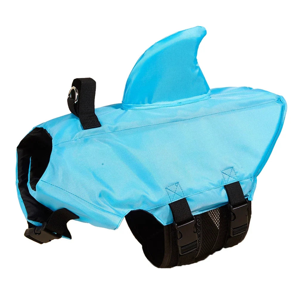 Shark Fin Dog Life Jacket Enhanced Buoyancy Small Dogs Swimming Clothes Safety Vest with Handle for Dogs Surfing
