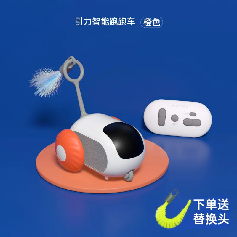 Smart Cat Toy Car Interactive Cat Toy Ball Automatic Rolling Remote Control Toy Car Indoor Cat Accessories Pet Kitten Supplies