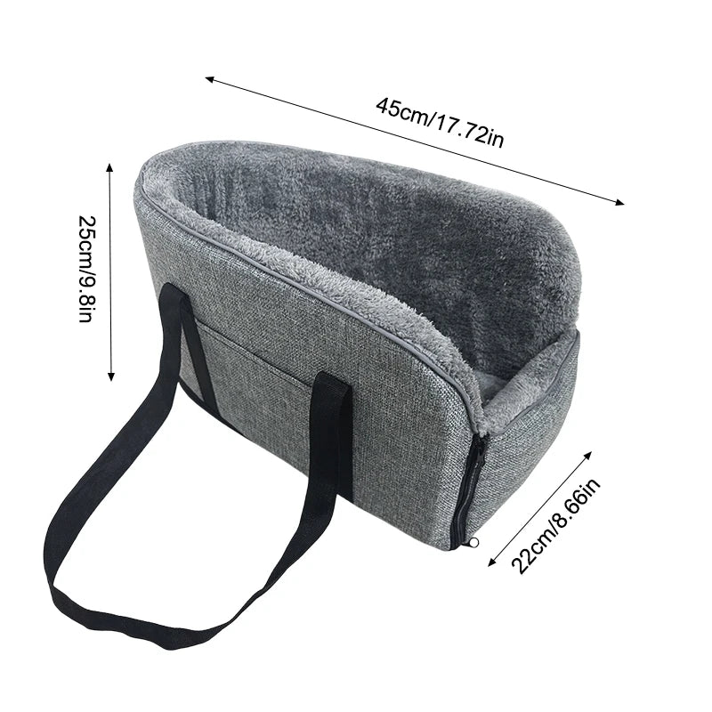 Pet Car Seat for Cats and Dogs, Car Dashboard Cat Bed, Car Seat Mat, Pet Travel Bag