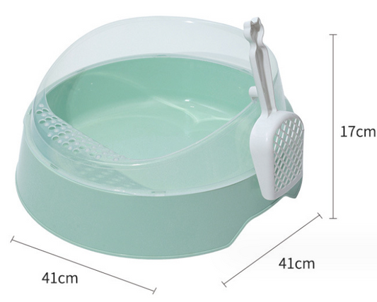 Round Odor-Proof Semi-Closed Cat Litter Box